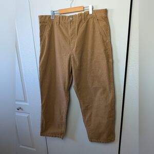 NWT TIMBERLAND Carpenter Tan Men Pants Relaxed Fit Size 38x30 100% Cotton Loose
